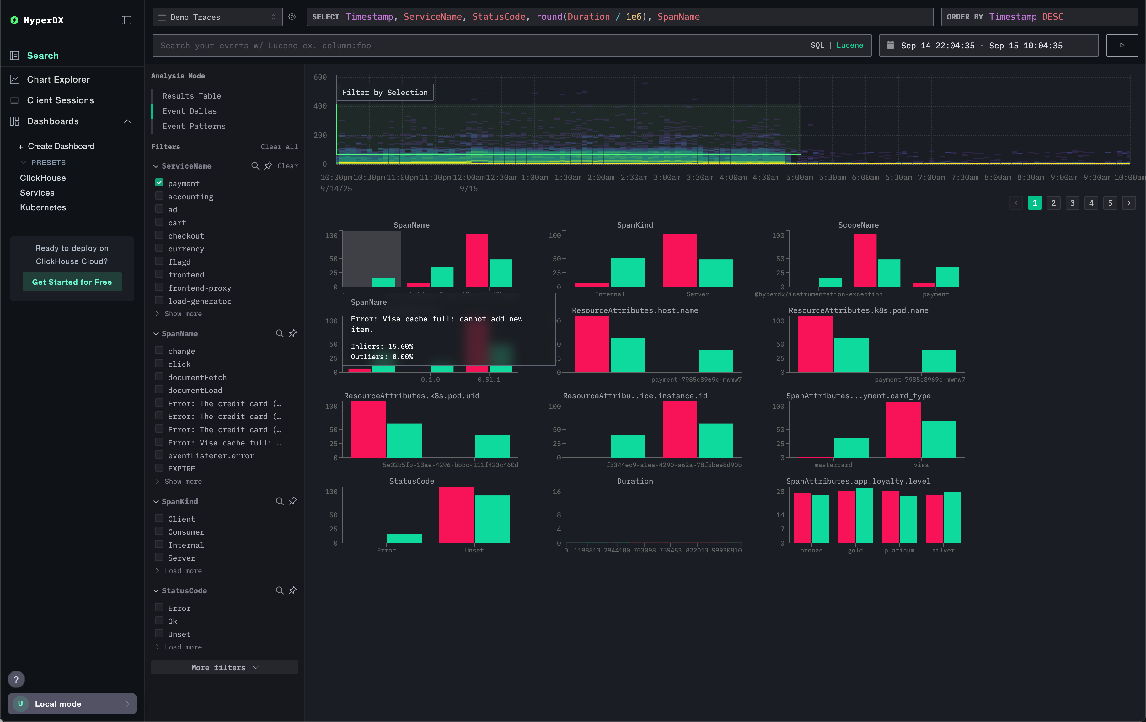 проблема Event deltas